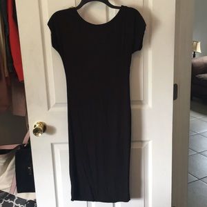 Black midi dress